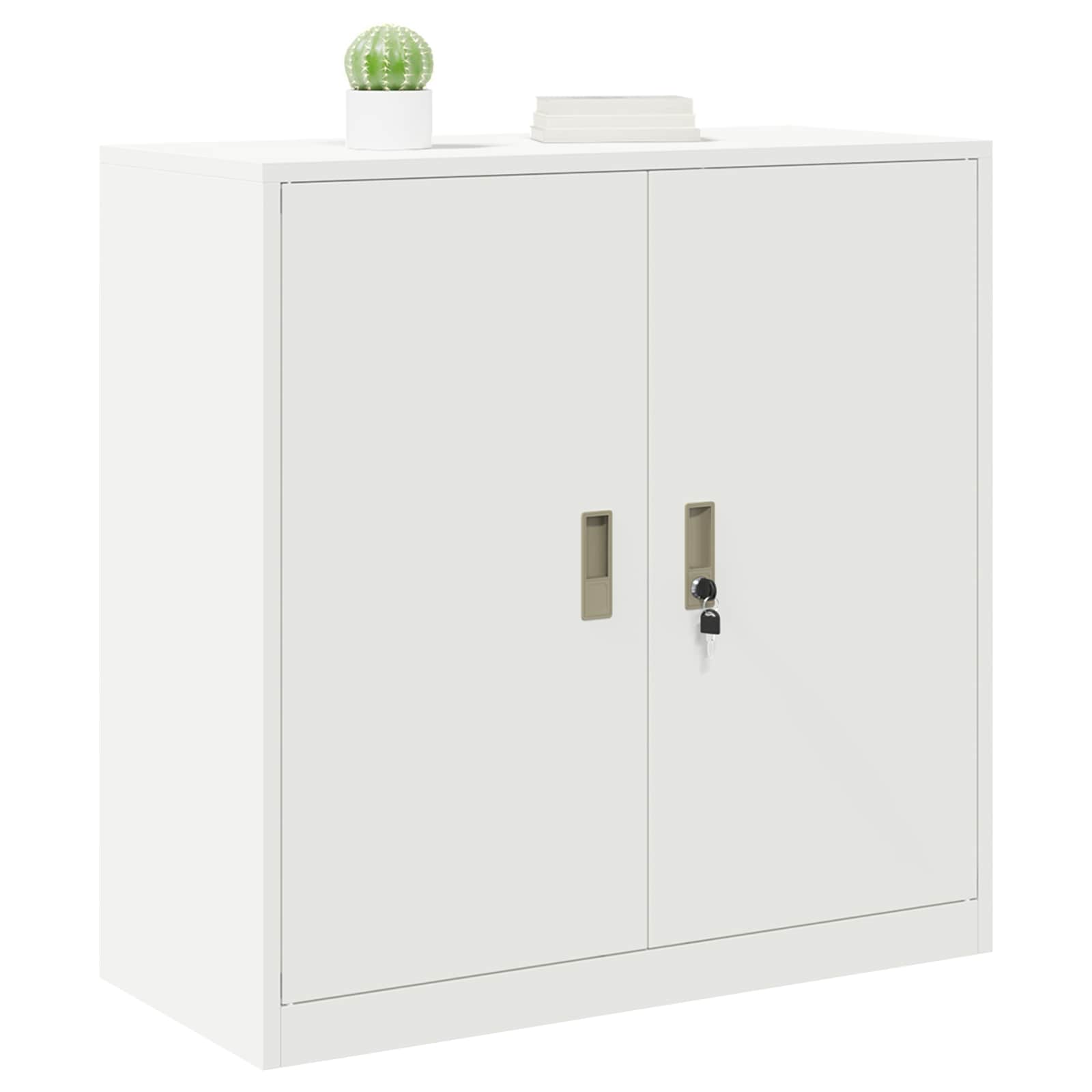 Storage Cabinet White 90 x 40 x 90 cm Cold-Rolled Steel