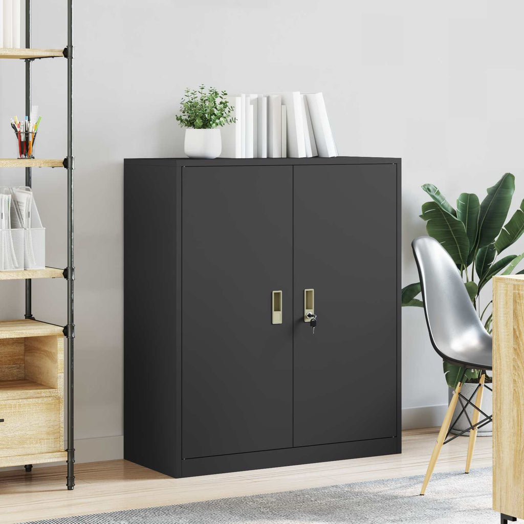 Storage Cabinet Black 90 x 40 x 105 cm Cold-Rolled Steel