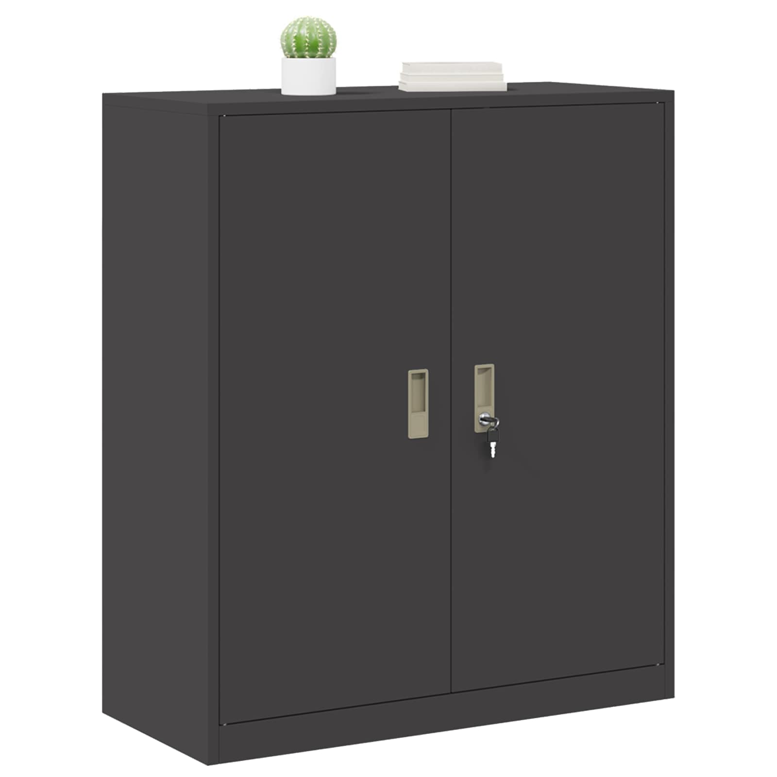 Storage Cabinet Black 90 x 40 x 105 cm Cold-Rolled Steel