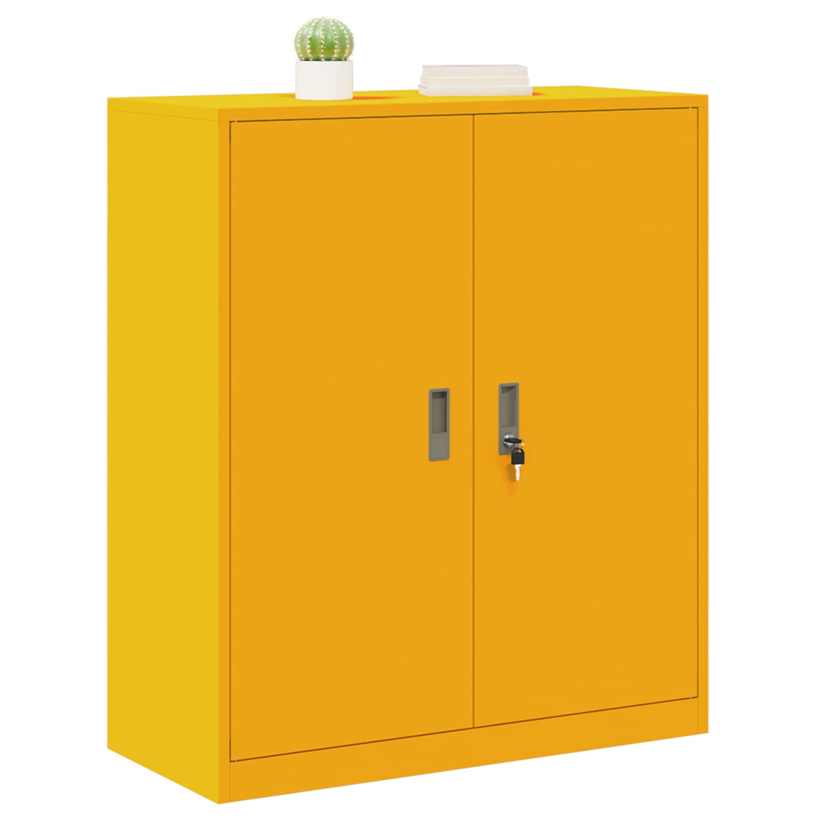 Storage Cabinet with Storage Mustard Yellow 90 x 40 x 105 cm