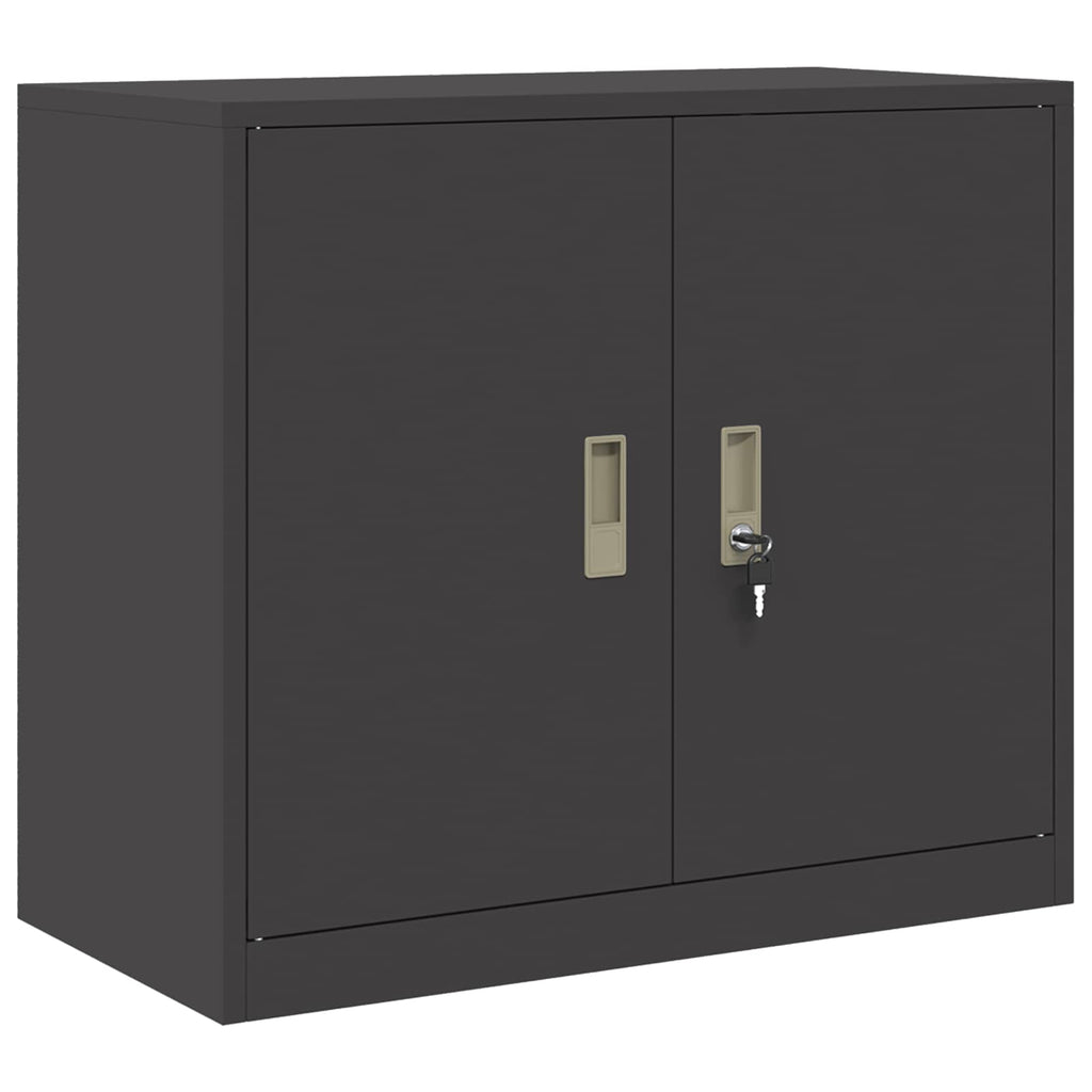 Storage Cabinet Black 80 x 40 x 70 cm Cold-Rolled Steel