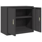 Storage Cabinet Black 80 x 40 x 70 cm Cold-Rolled Steel