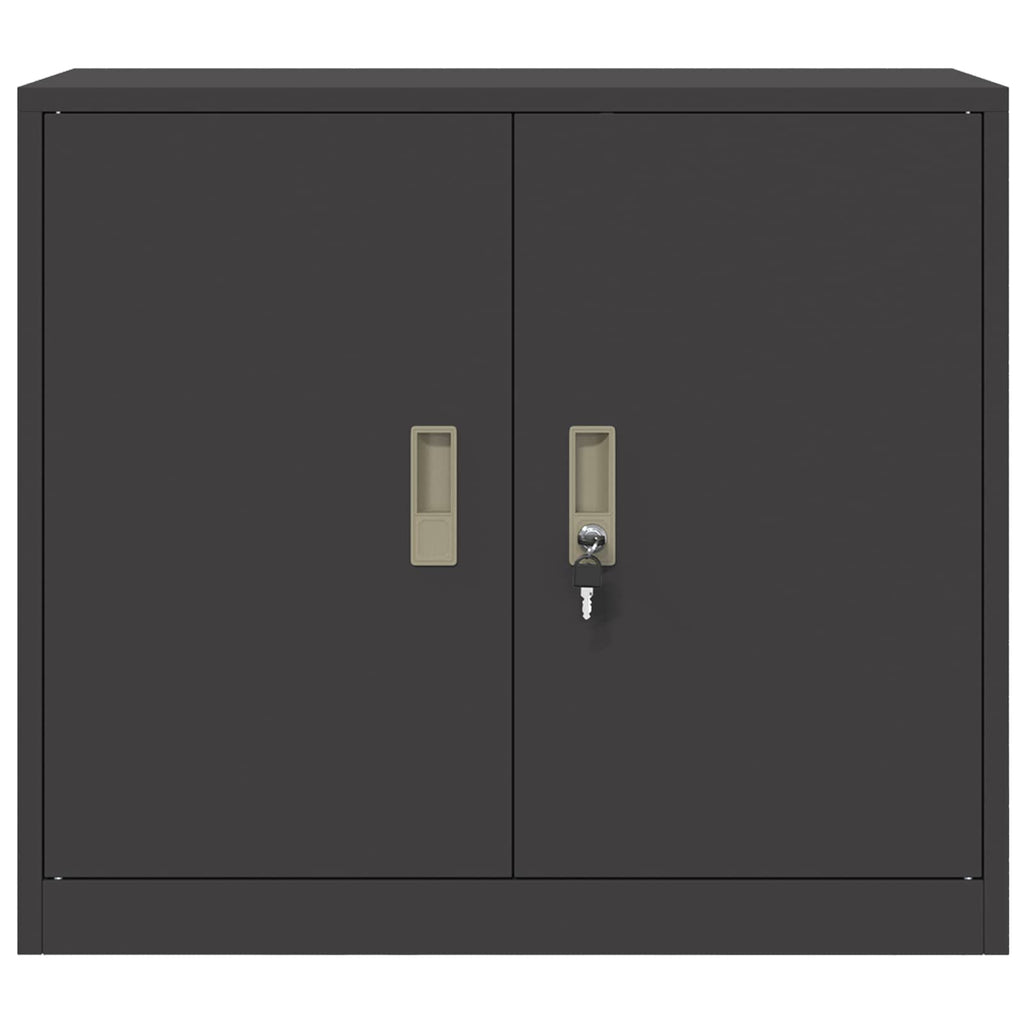 Storage Cabinet Black 80 x 40 x 70 cm Cold-Rolled Steel