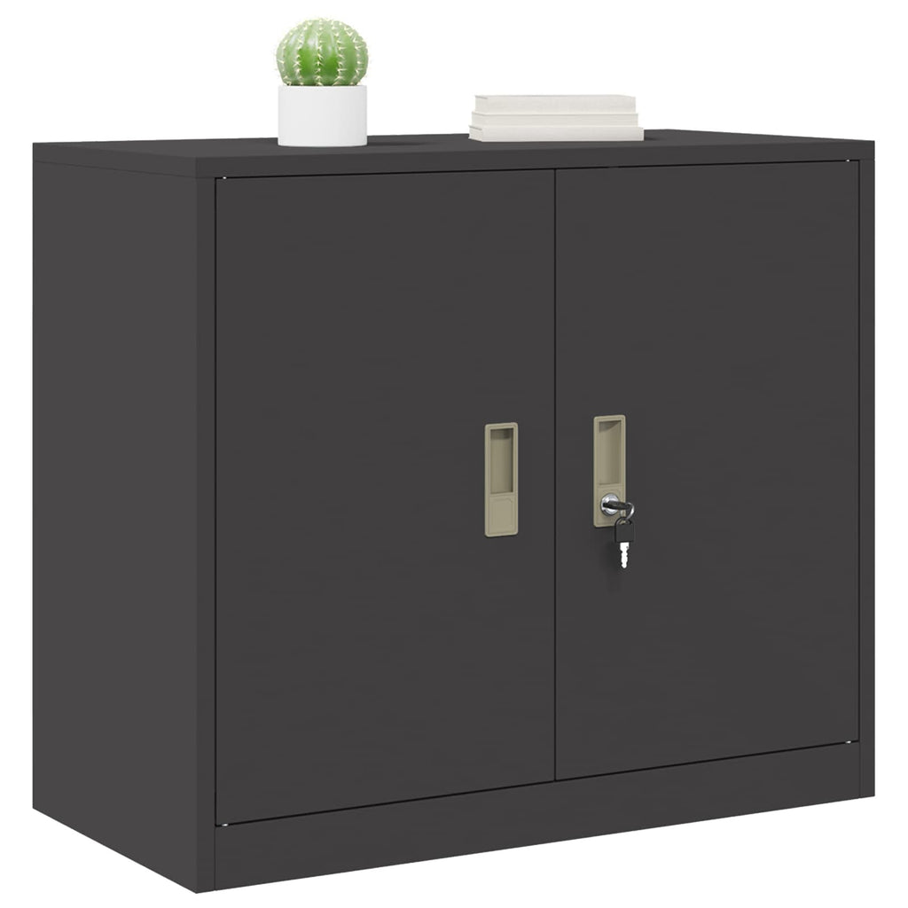 Storage Cabinet Black 80 x 40 x 70 cm Cold-Rolled Steel