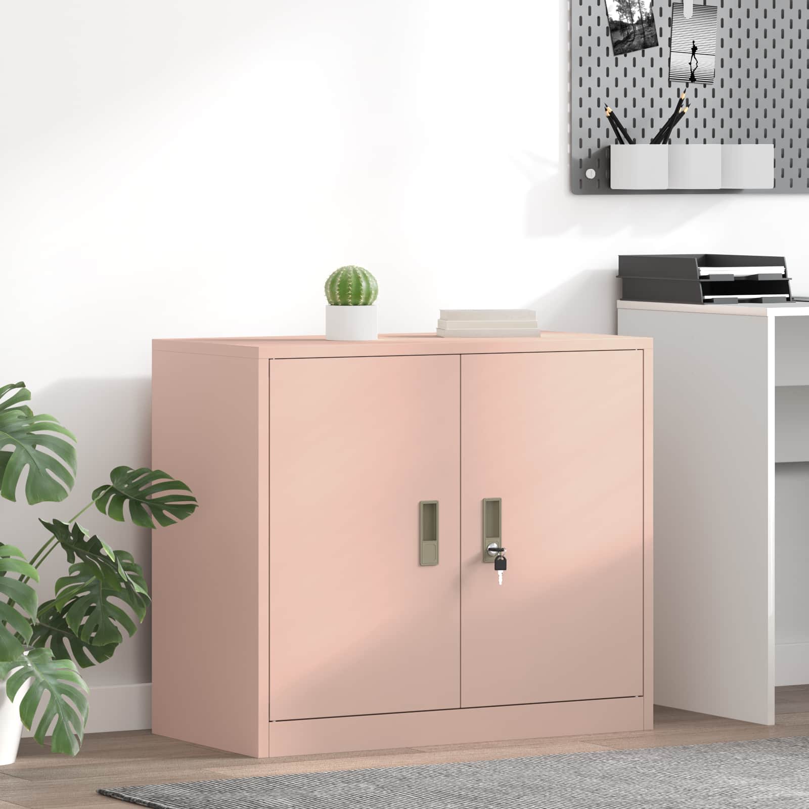Storage Cabinet Pink 80 x 40 x 70 cm Cold-Rolled Steel