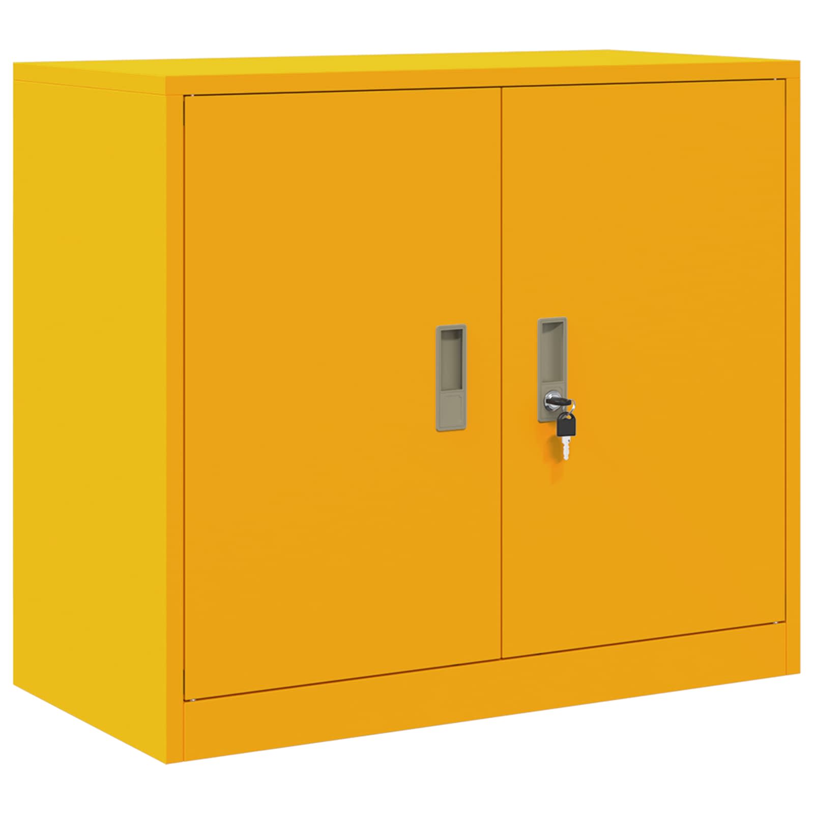 Storage Cabinet with Storage Mustard Yellow 80 x 40 x 70 cm