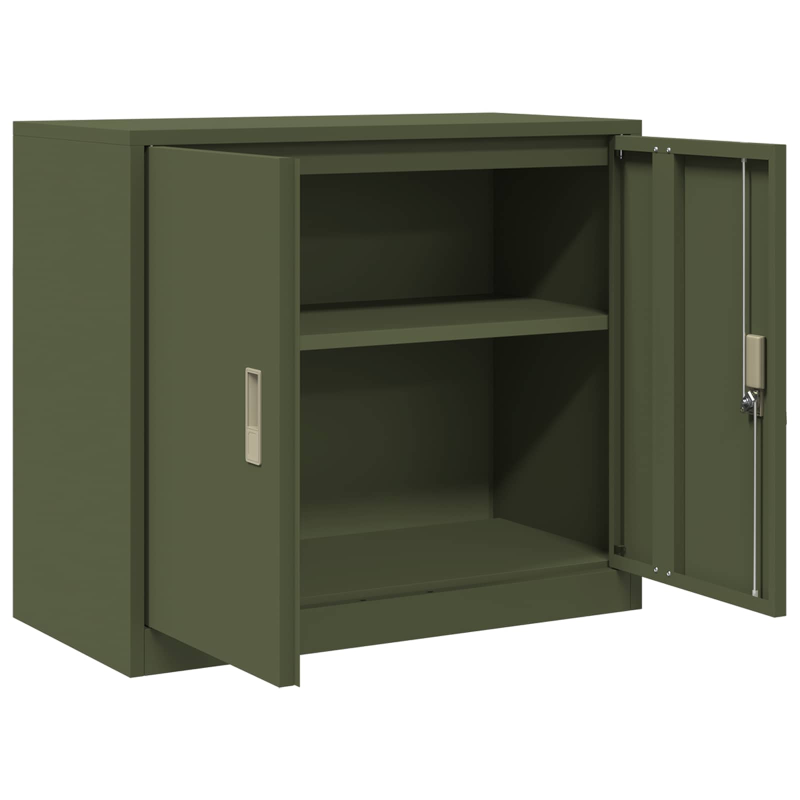 Storage Cabinet Olive Green 80 x 40 x 70 cm Cold-Rolled Steel