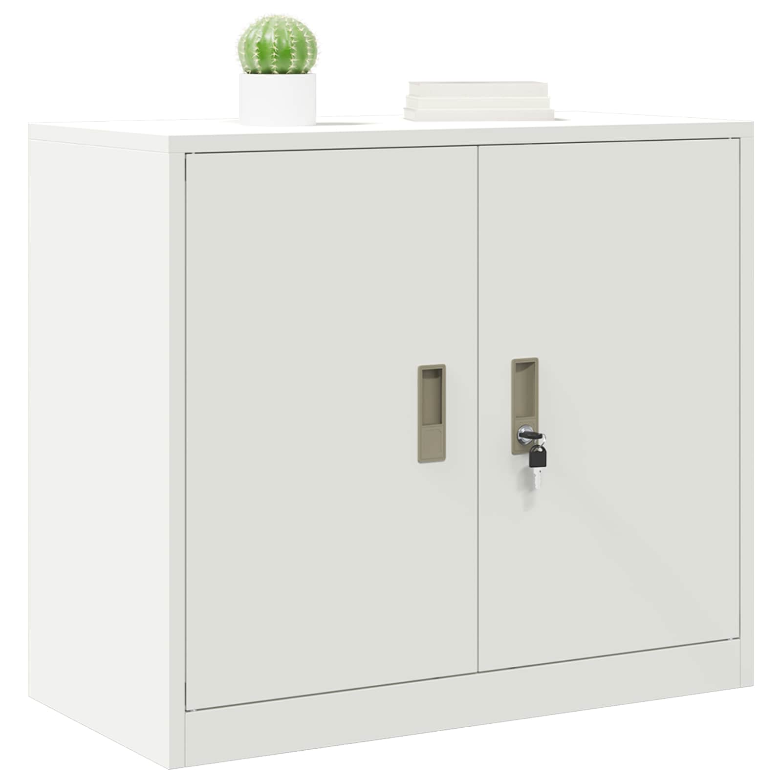 Storage Cabinet White 80 x 40 x 70 cm Cold-Rolled Steel