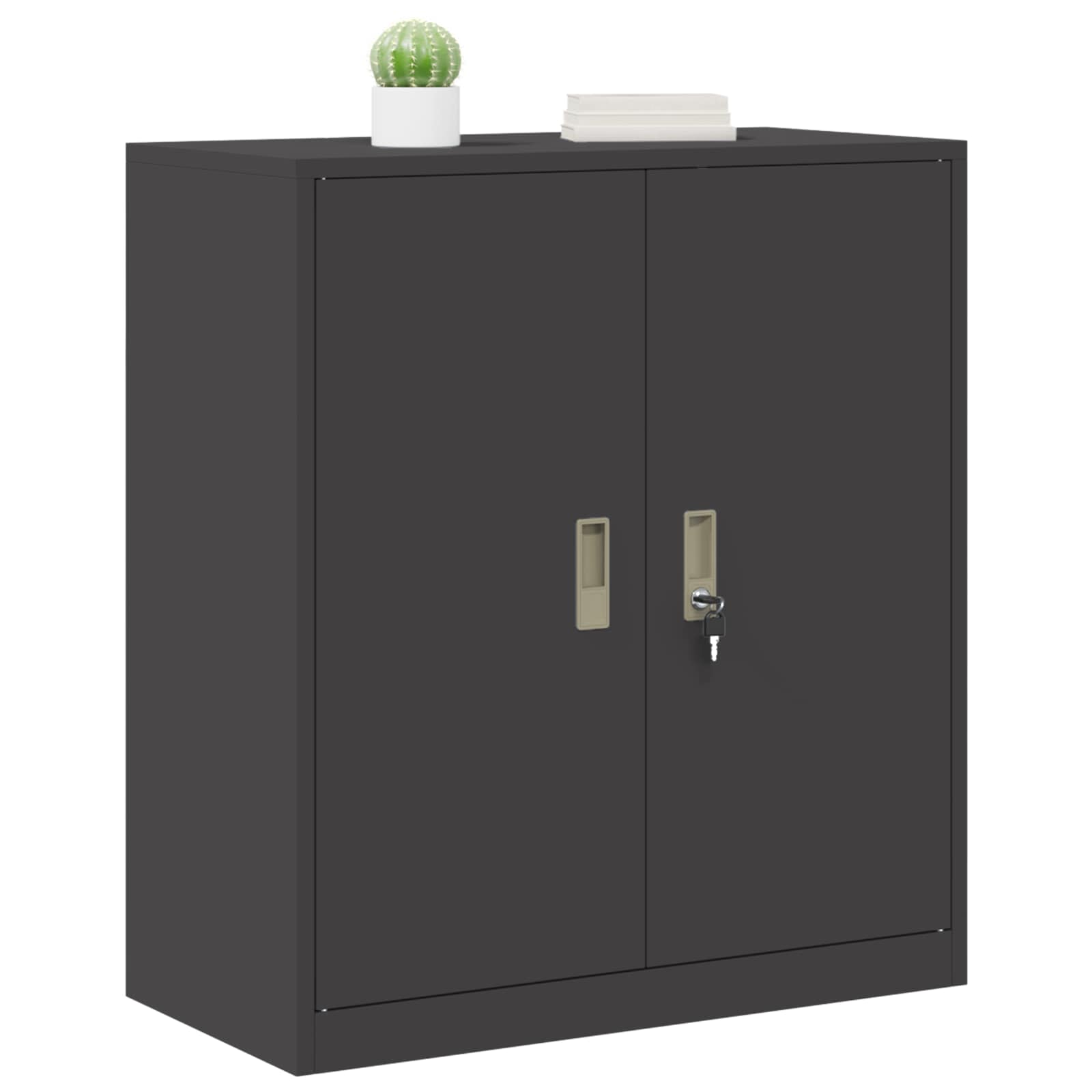 Storage Cabinet Black 80 x 40 x 90 cm Cold-Rolled Steel