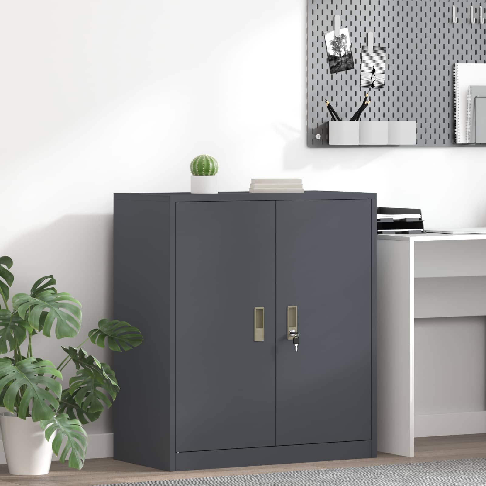 Storage Cabinet Anthracite 80 x 40 x 90 cm Cold-Rolled Steel