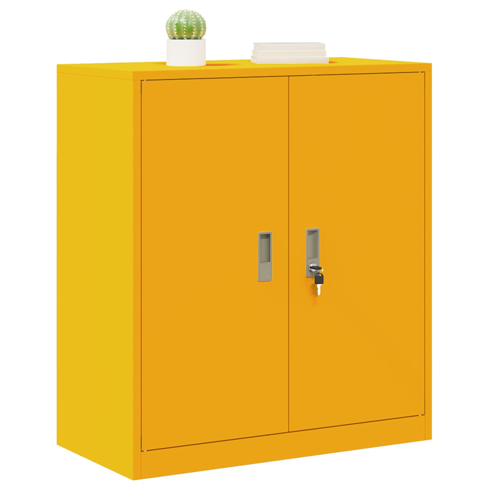 Storage Cabinet with Storage Mustard Yellow 80 x 40 x 90 cm