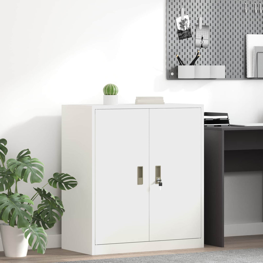 Storage Cabinet White 80 x 40 x 90 cm Cold-Rolled Steel