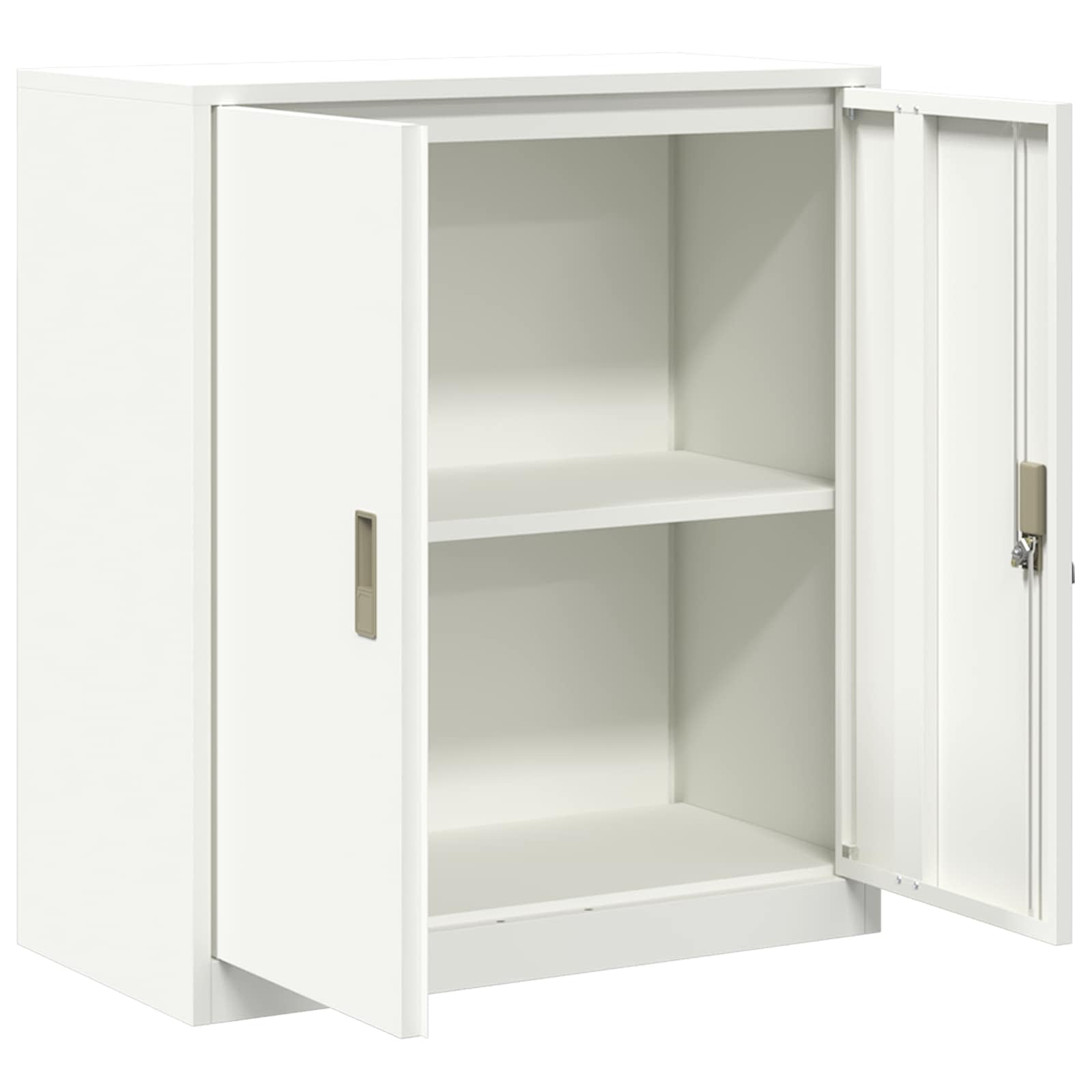 Storage Cabinet White 80 x 40 x 90 cm Cold-Rolled Steel