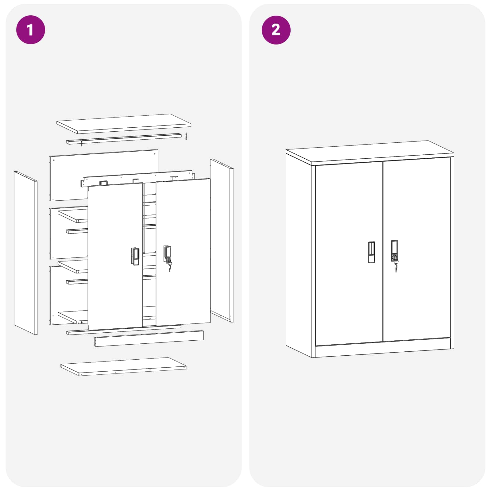 Storage Cabinet Pink 80 x 40 x 105 cm Cold-Rolled Steel
