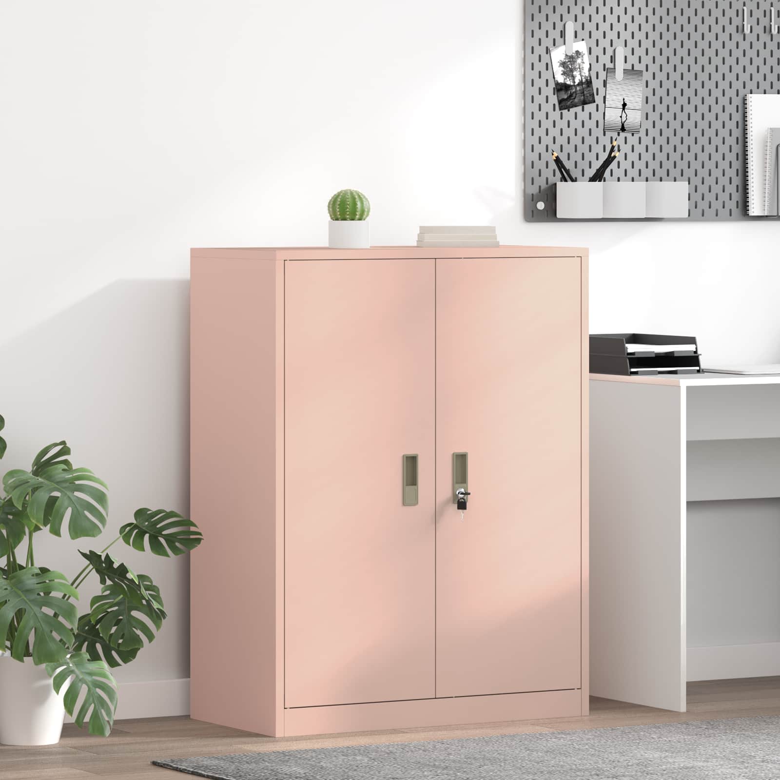 Storage Cabinet Pink 80 x 40 x 105 cm Cold-Rolled Steel