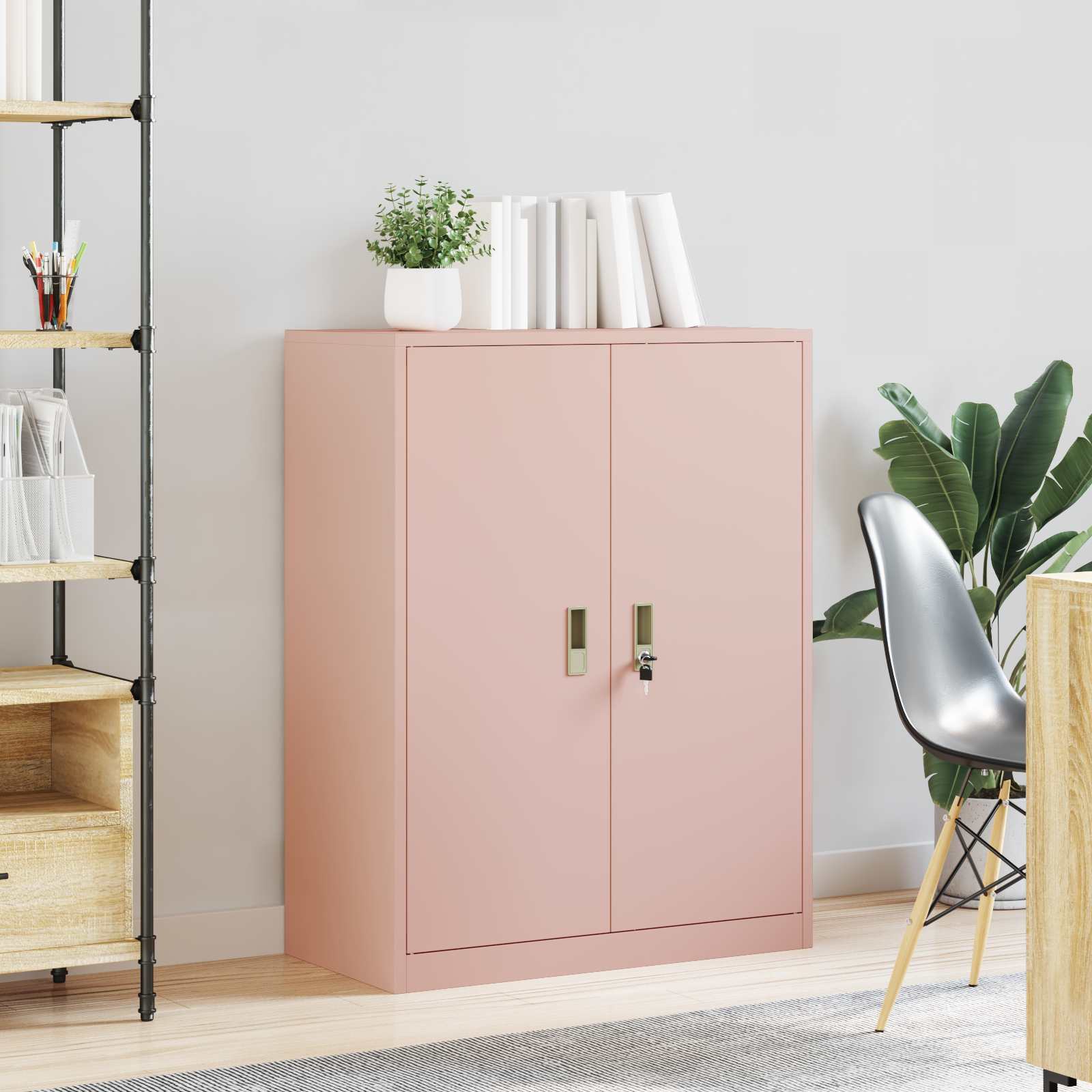 Storage Cabinet Pink 80 x 40 x 105 cm Cold-Rolled Steel