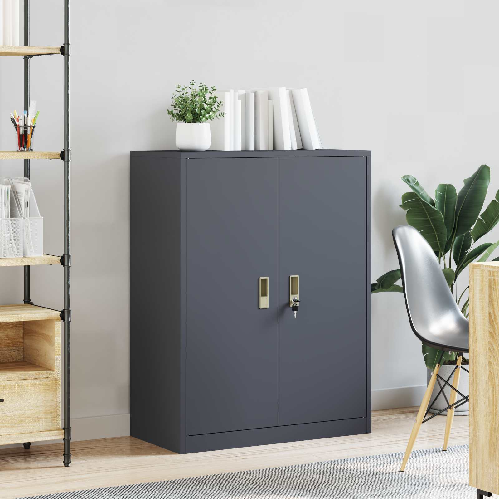 Storage Cabinet Anthracite 80 x 40 x 105 cm Cold-Rolled Steel