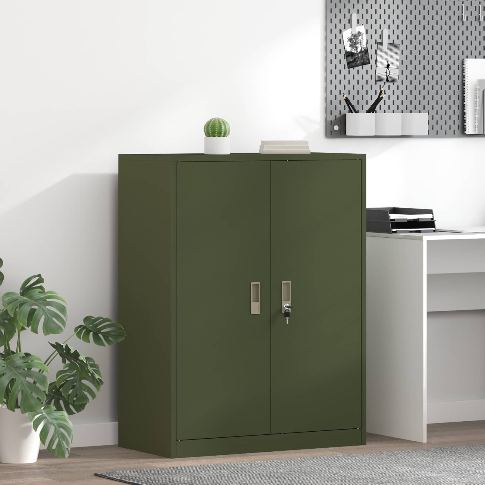 Storage Cabinet Olive Green 80 x 40 x 105 cm Cold-Rolled Steel
