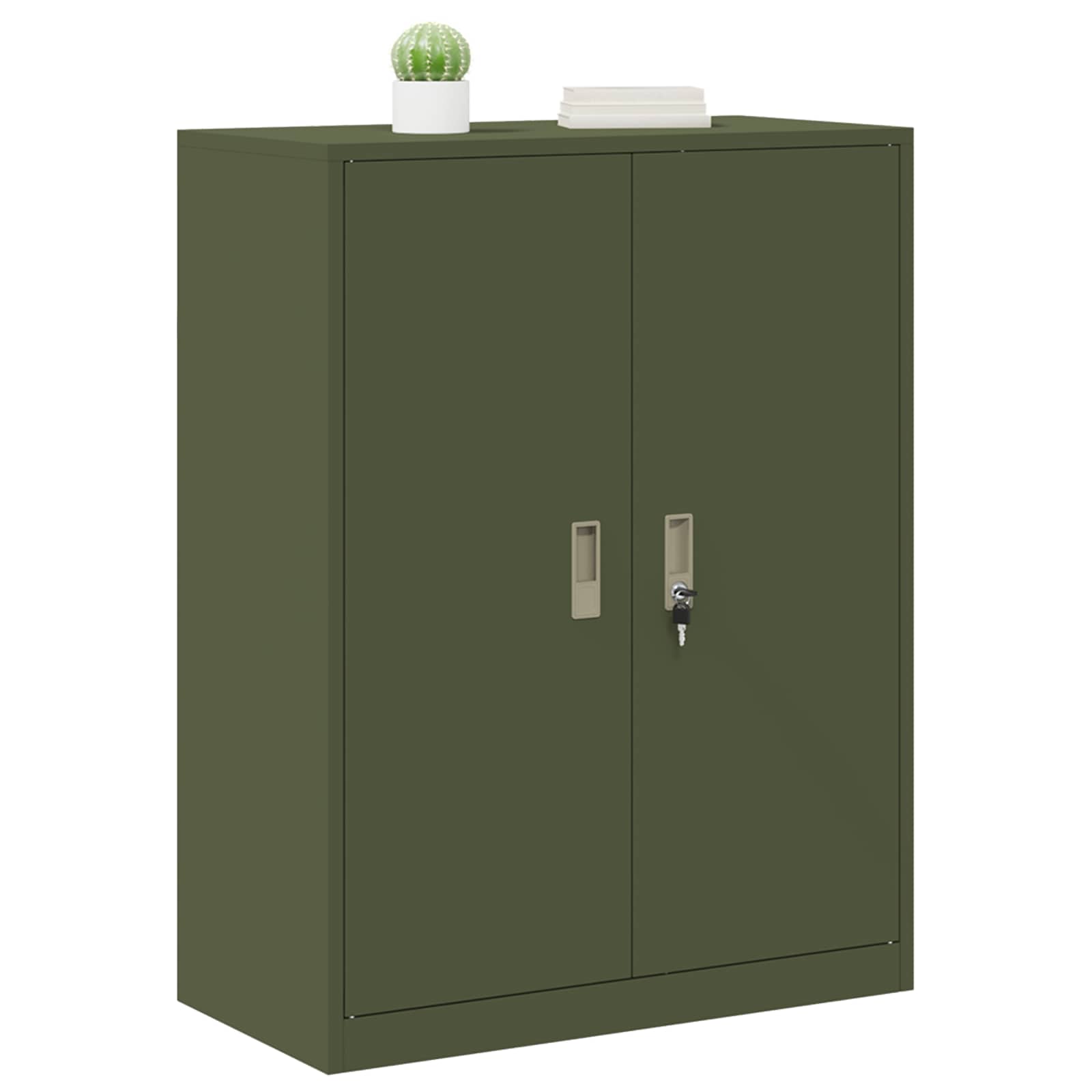 Storage Cabinet Olive Green 80 x 40 x 105 cm Cold-Rolled Steel