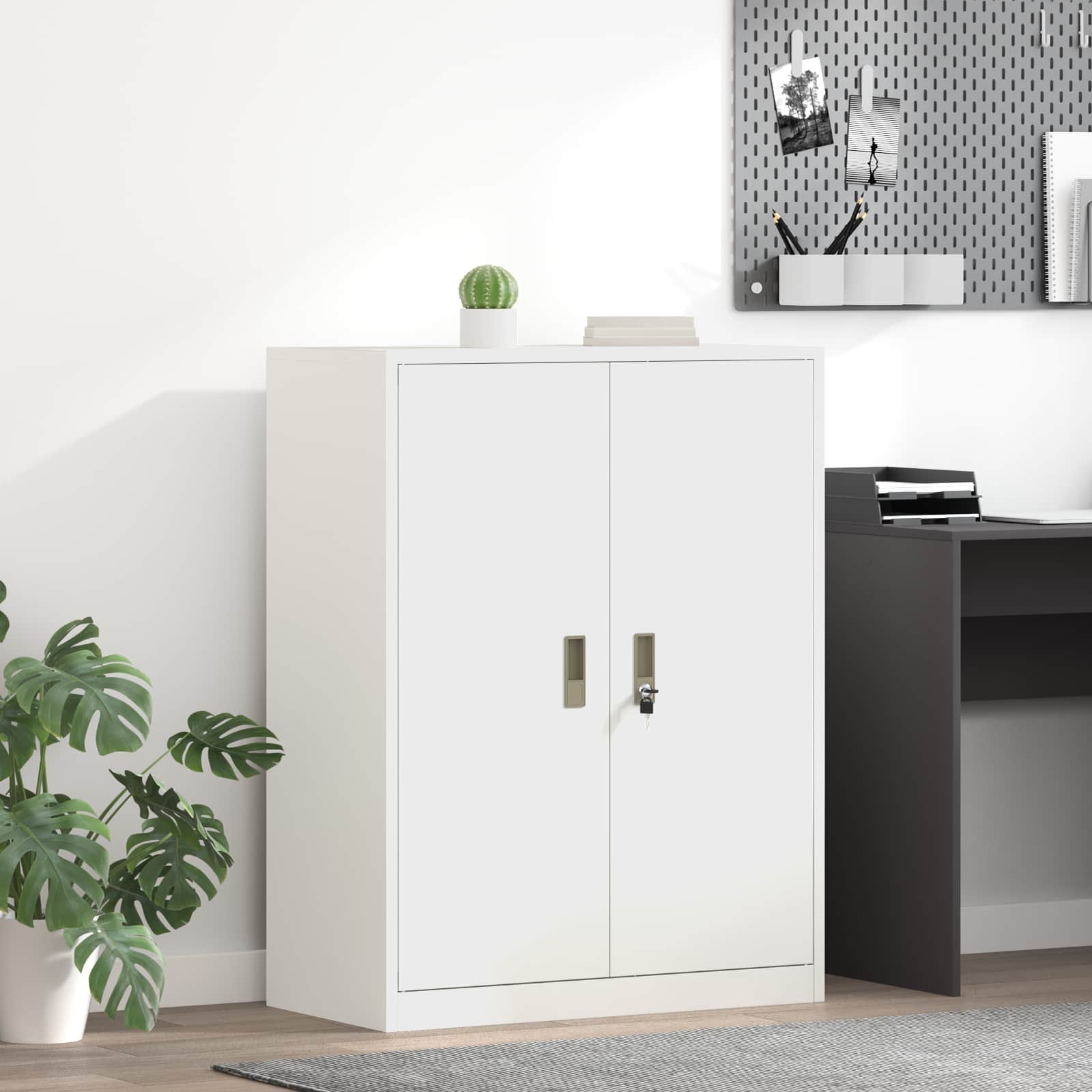 Storage Cabinet White 80 x 40 x 105 cm Cold-Rolled Steel