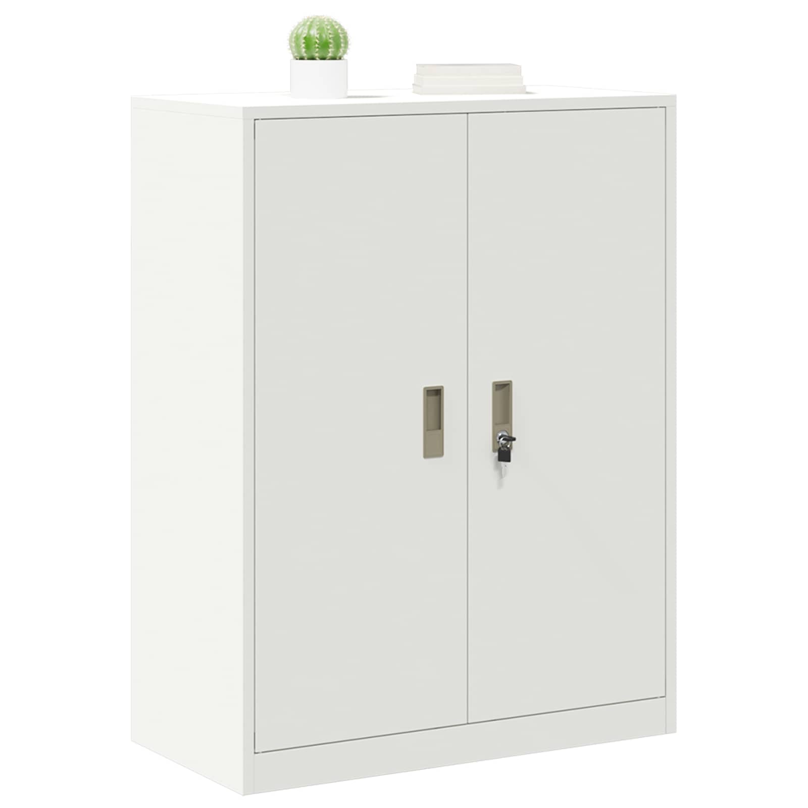 Storage Cabinet White 80 x 40 x 105 cm Cold-Rolled Steel