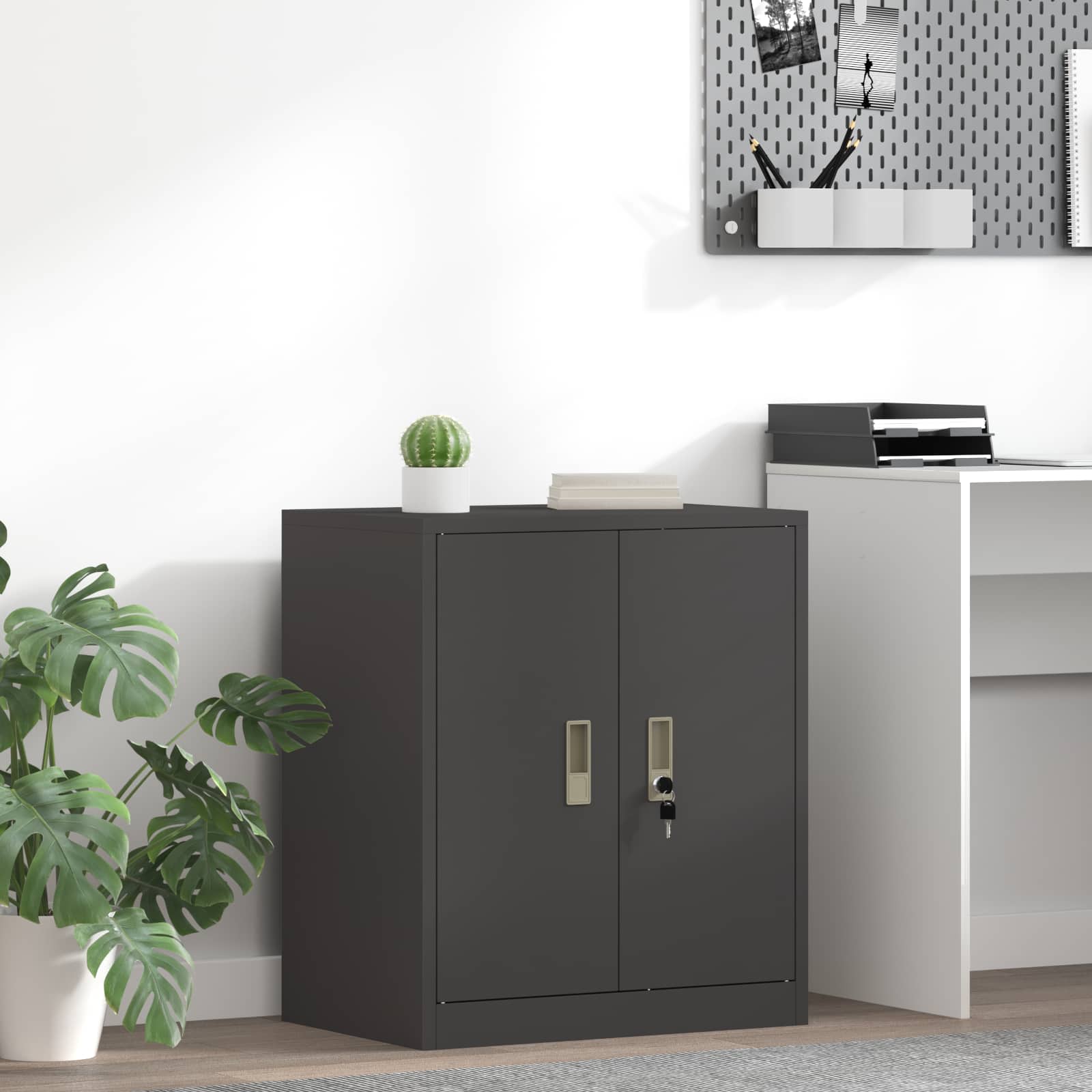 Storage Cabinet Black 60 x 40 x 70 cm Cold-Rolled Steel
