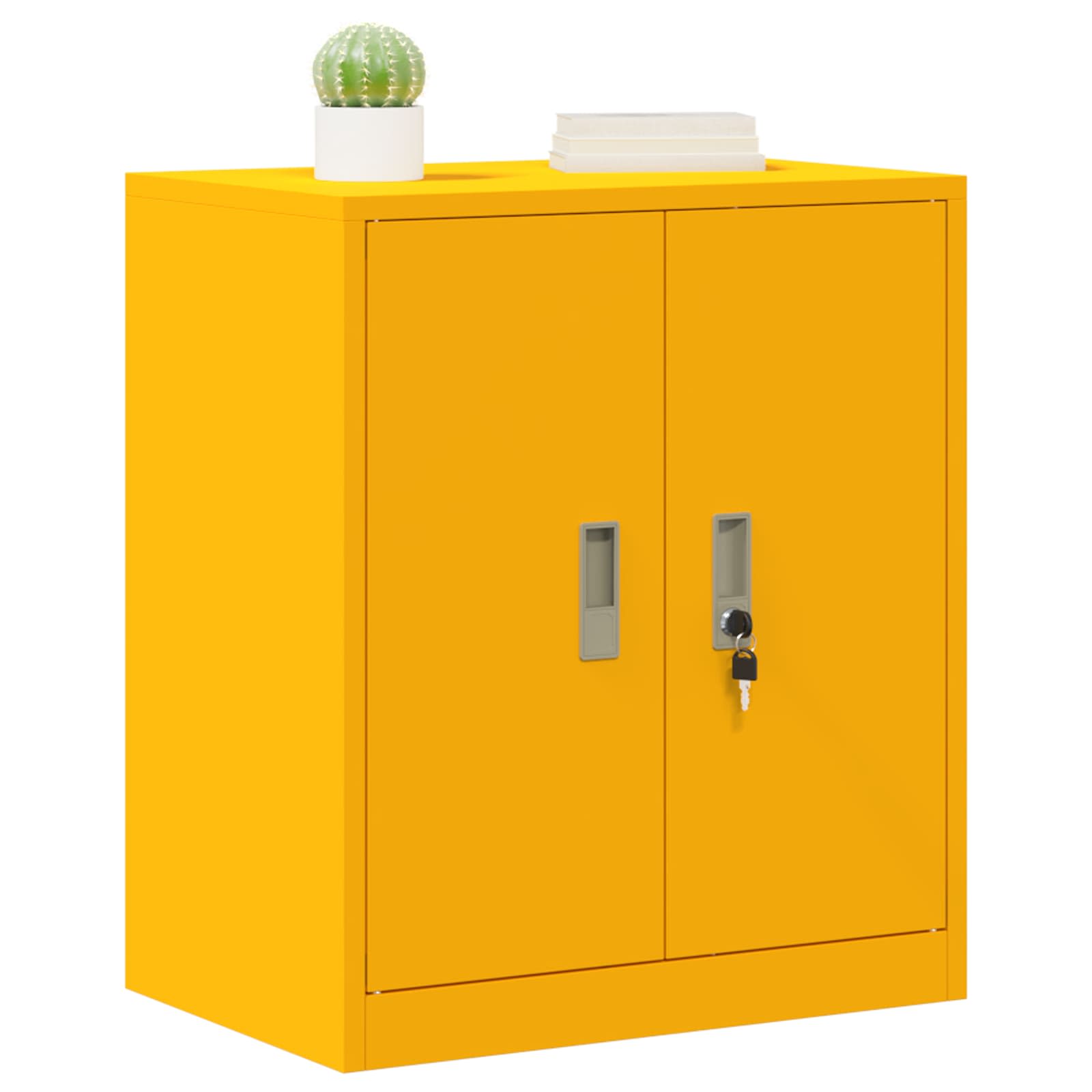 Storage Cabinet with Storage Mustard Yellow 60 x 40 x 70 cm