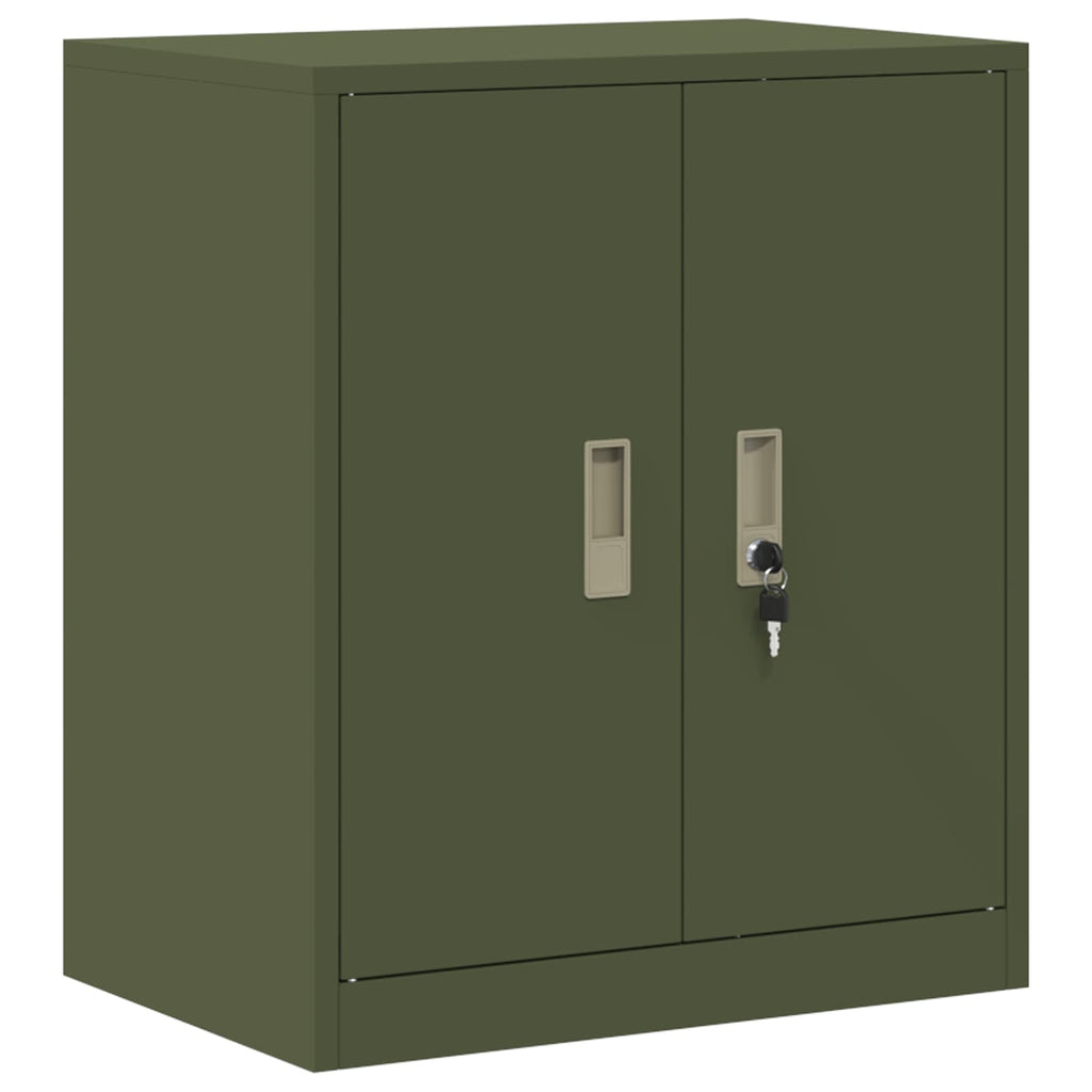 Storage Cabinet Olive Green 60 x 40 x 70 cm Cold-Rolled Steel