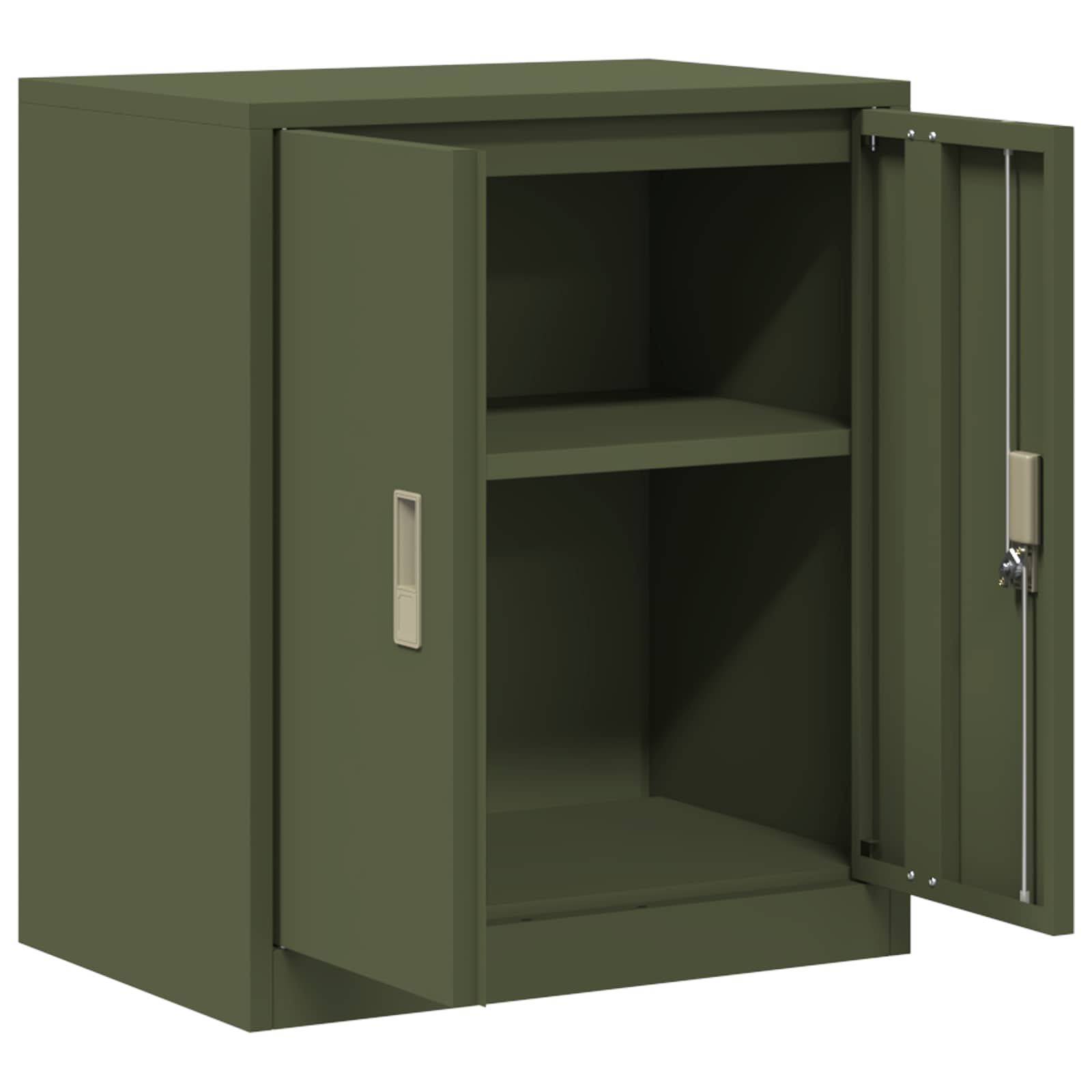 Storage Cabinet Olive Green 60 x 40 x 70 cm Cold-Rolled Steel