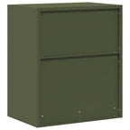 Storage Cabinet Olive Green 60 x 40 x 70 cm Cold-Rolled Steel