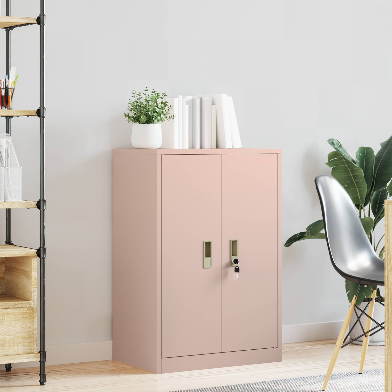 Storage Cabinet Pink 60 x 40 x 90 cm Cold-Rolled Steel