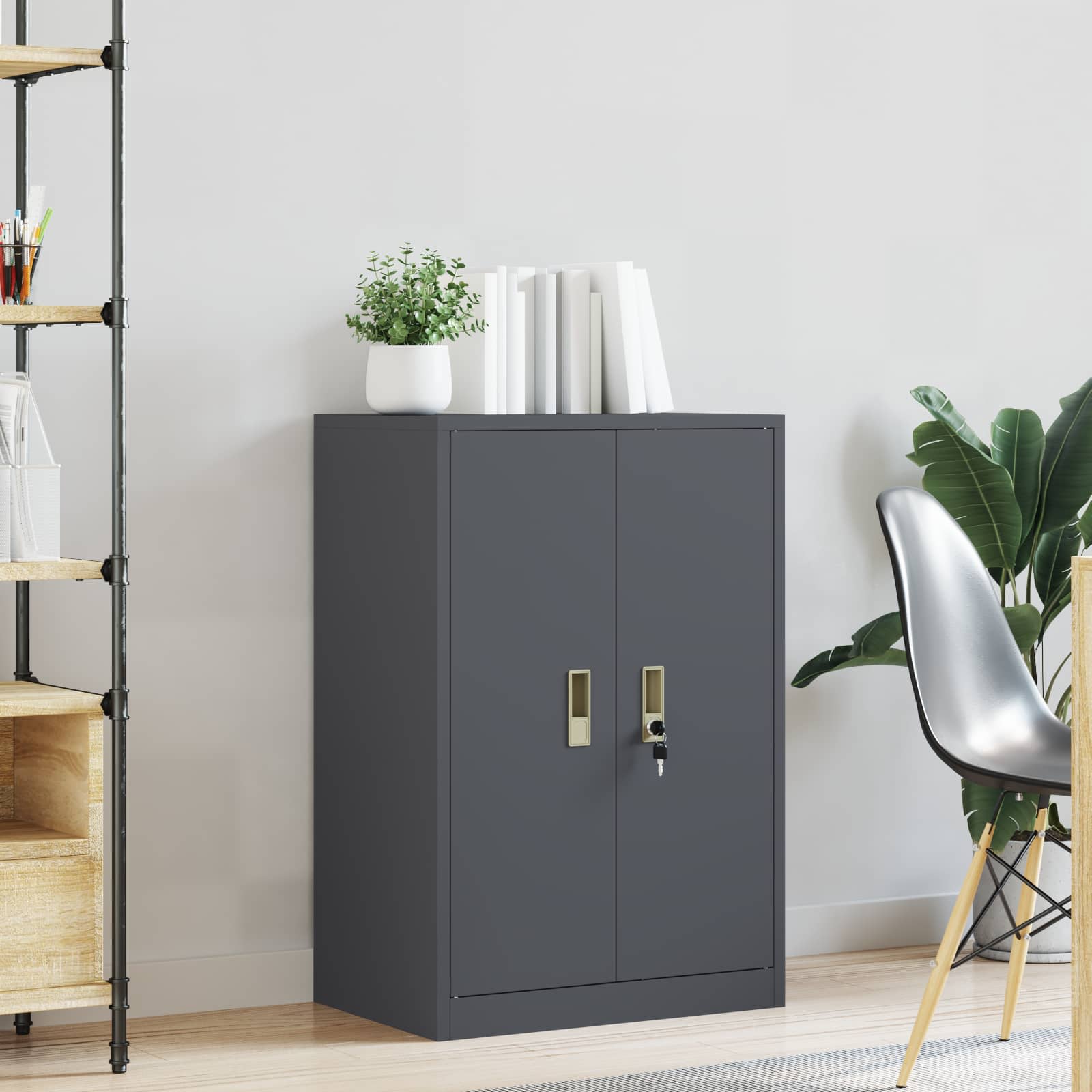 Storage Cabinet Anthracite 60 x 40 x 90 cm Cold-Rolled Steel