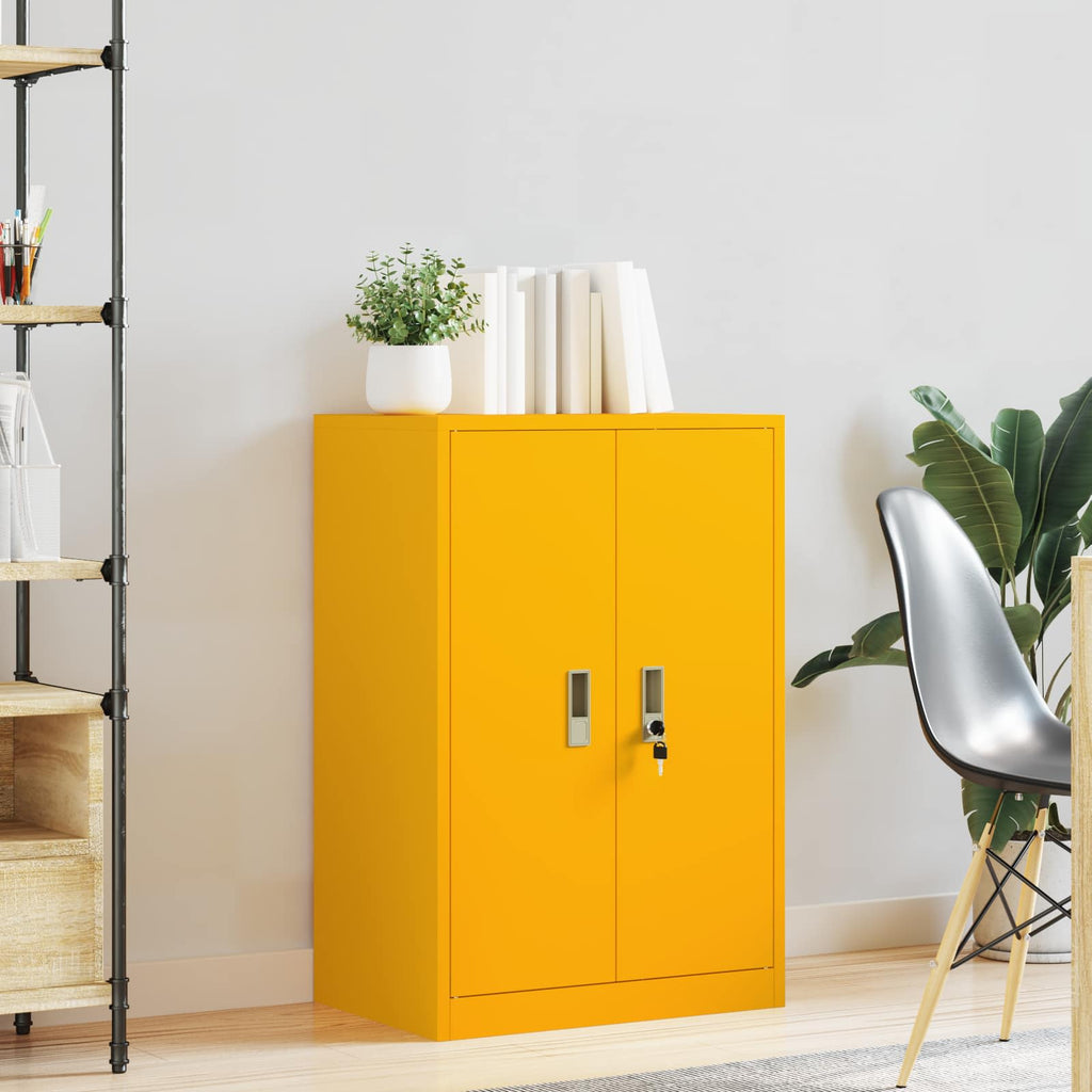 Storage Cabinet with Storage Mustard Yellow 60 x 40 x 90 cm