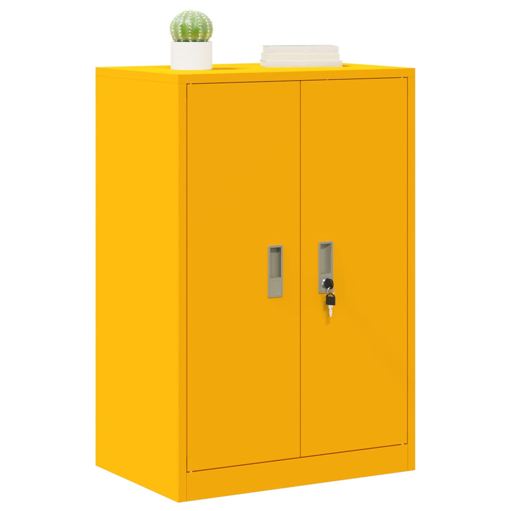 Storage Cabinet with Storage Mustard Yellow 60 x 40 x 90 cm