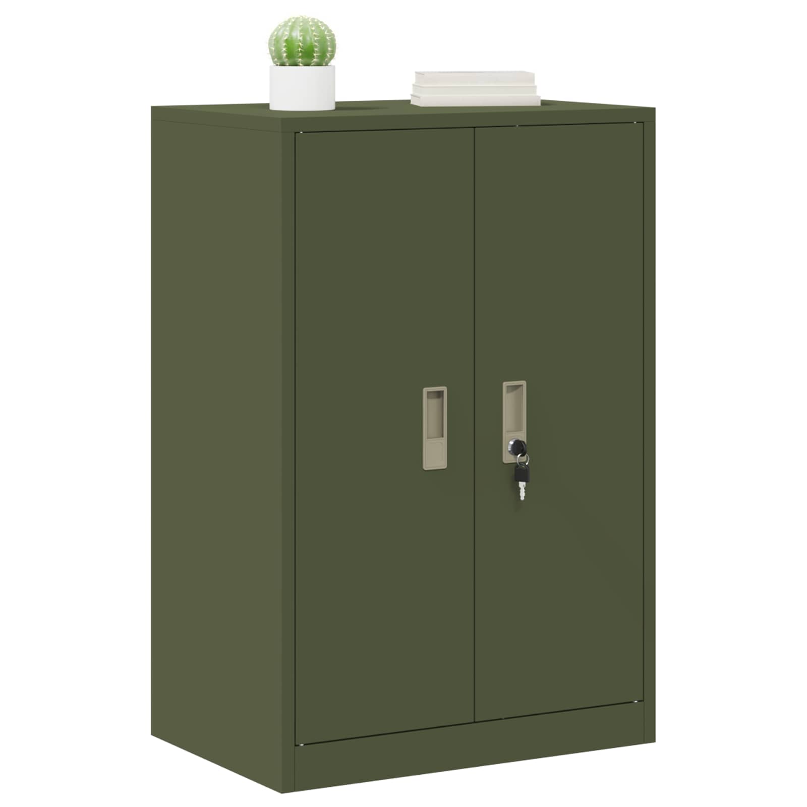 Storage Cabinet Olive Green 60 x 40 x 90 cm Cold-Rolled Steel