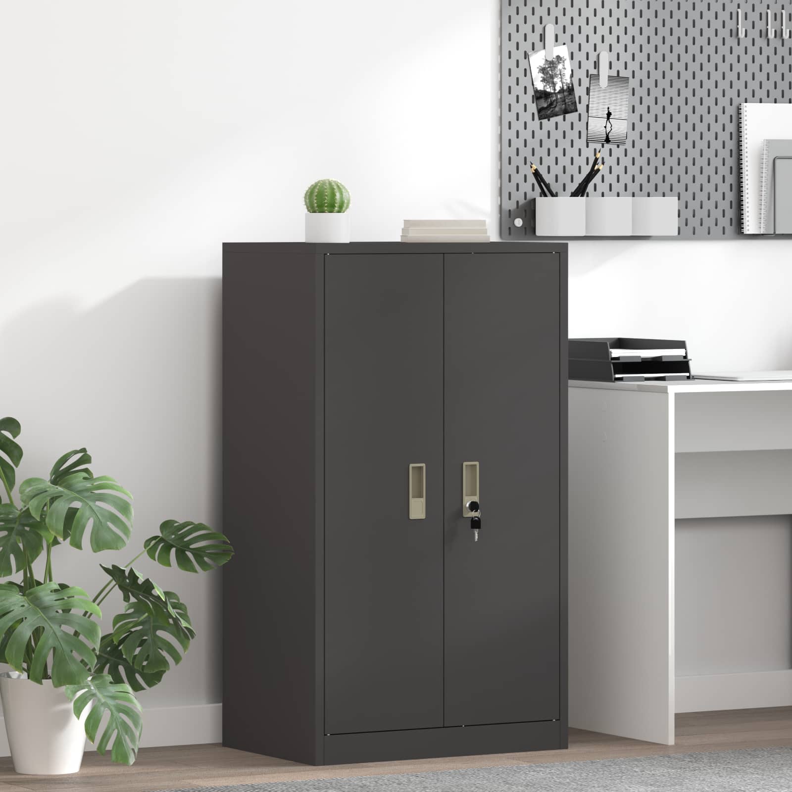 Storage Cabinet Black 60 x 40 x 105 cm Cold-Rolled Steel