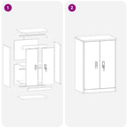 Storage Cabinet Pink 60 x 40 x 90 cm Cold-Rolled Steel