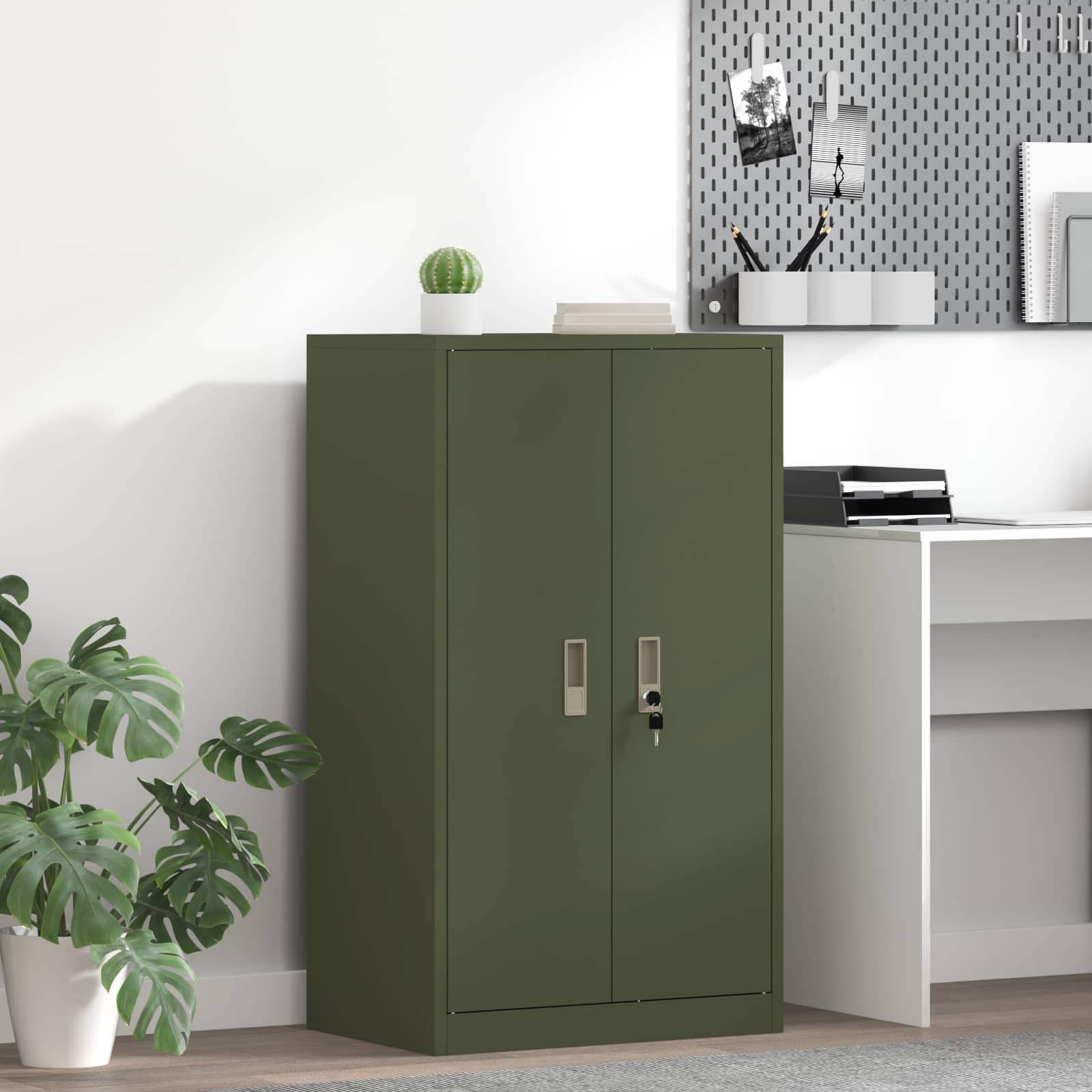Storage Cabinet Olive Green 60 x 40 x 105 cm Cold-Rolled Steel