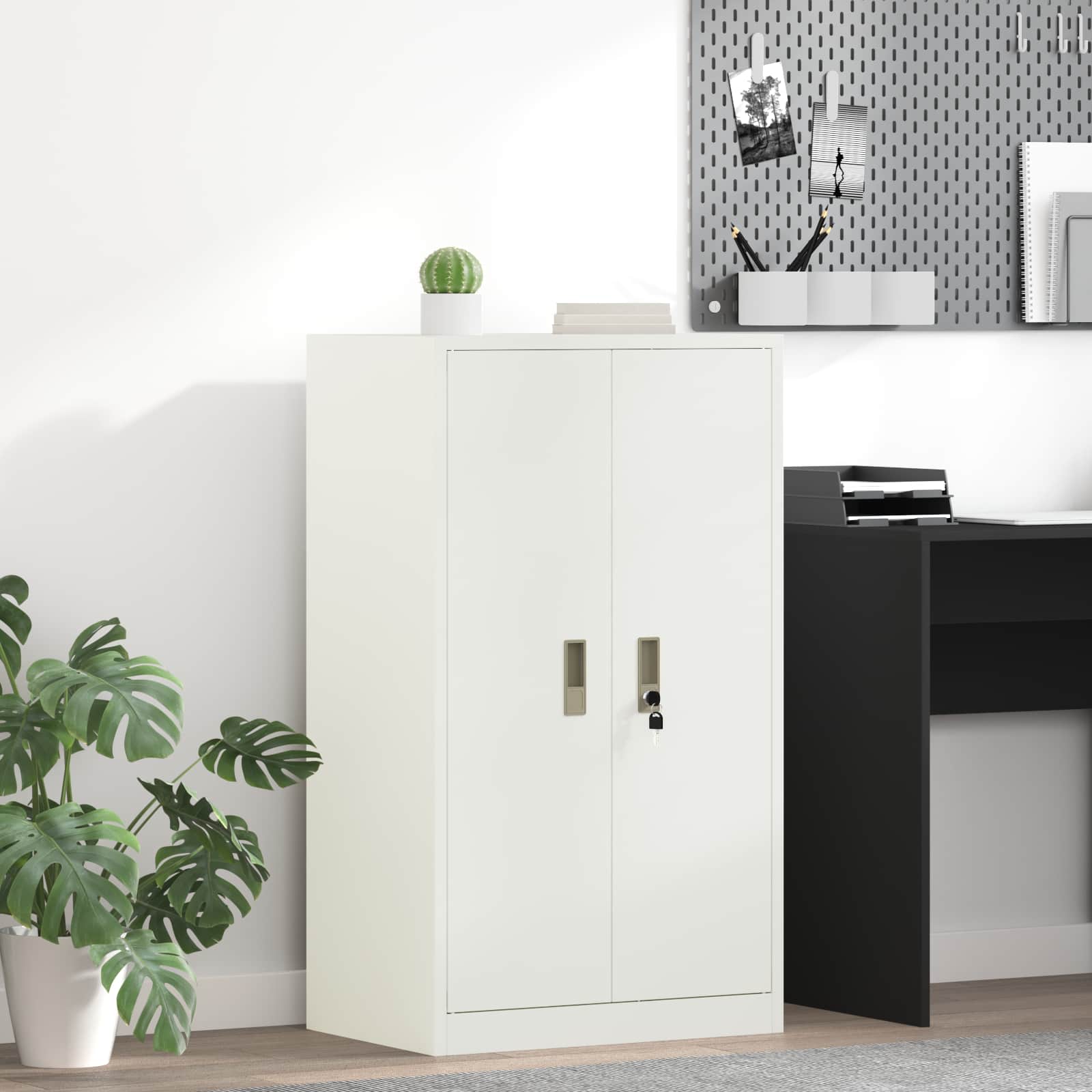 Storage Cabinet White 60 x 40 x 105 cm Cold-Rolled Steel