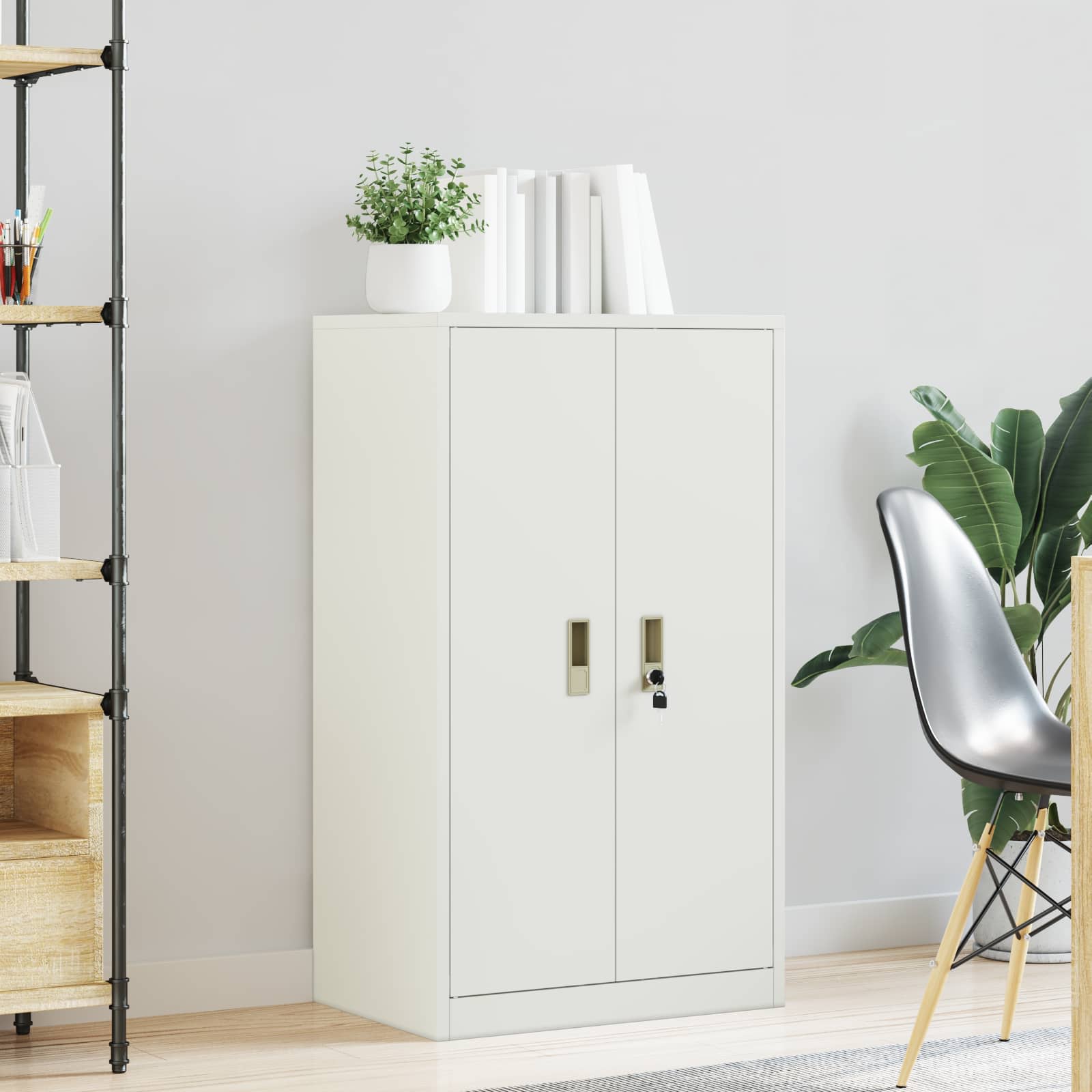 Storage Cabinet White 60 x 40 x 105 cm Cold-Rolled Steel