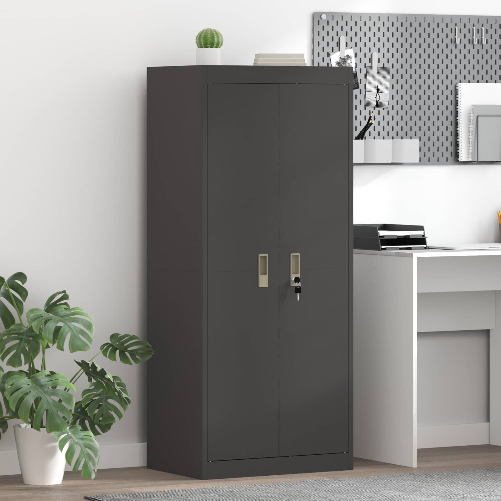 Storage Cabinet Black 60 x 40 x 140 cm Cold-Rolled Steel