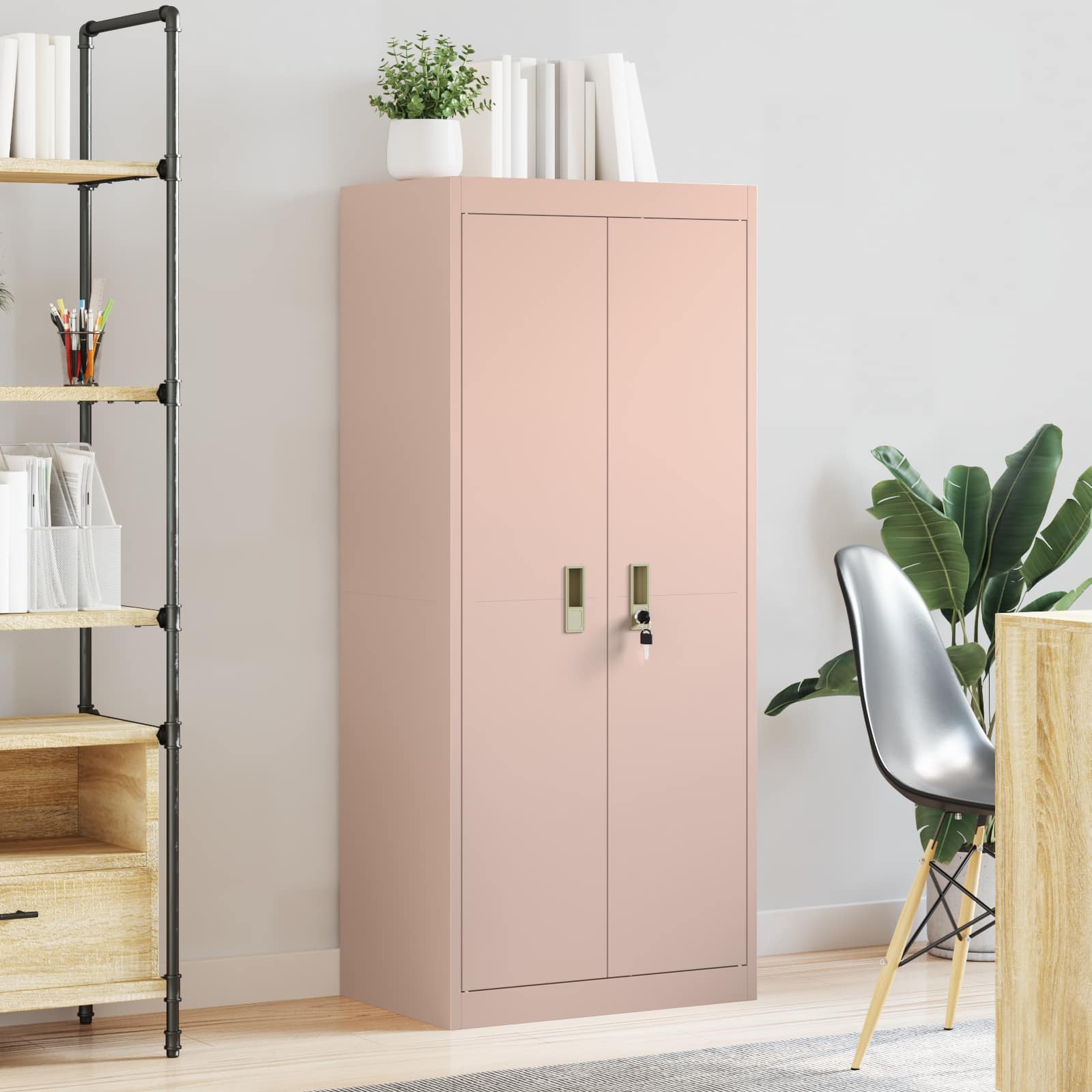 Storage Cabinet Pink 60 x 40 x 140 cm Cold-Rolled Steel