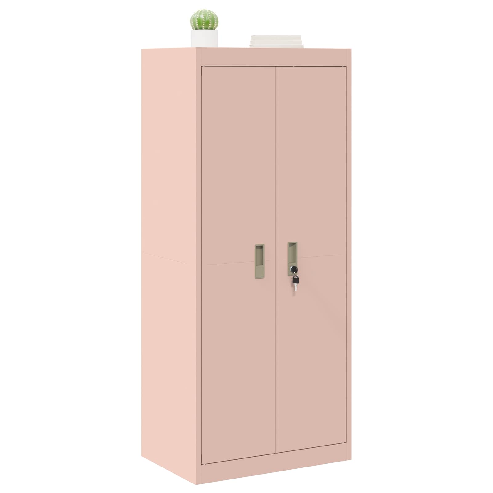 Storage Cabinet Pink 60 x 40 x 140 cm Cold-Rolled Steel