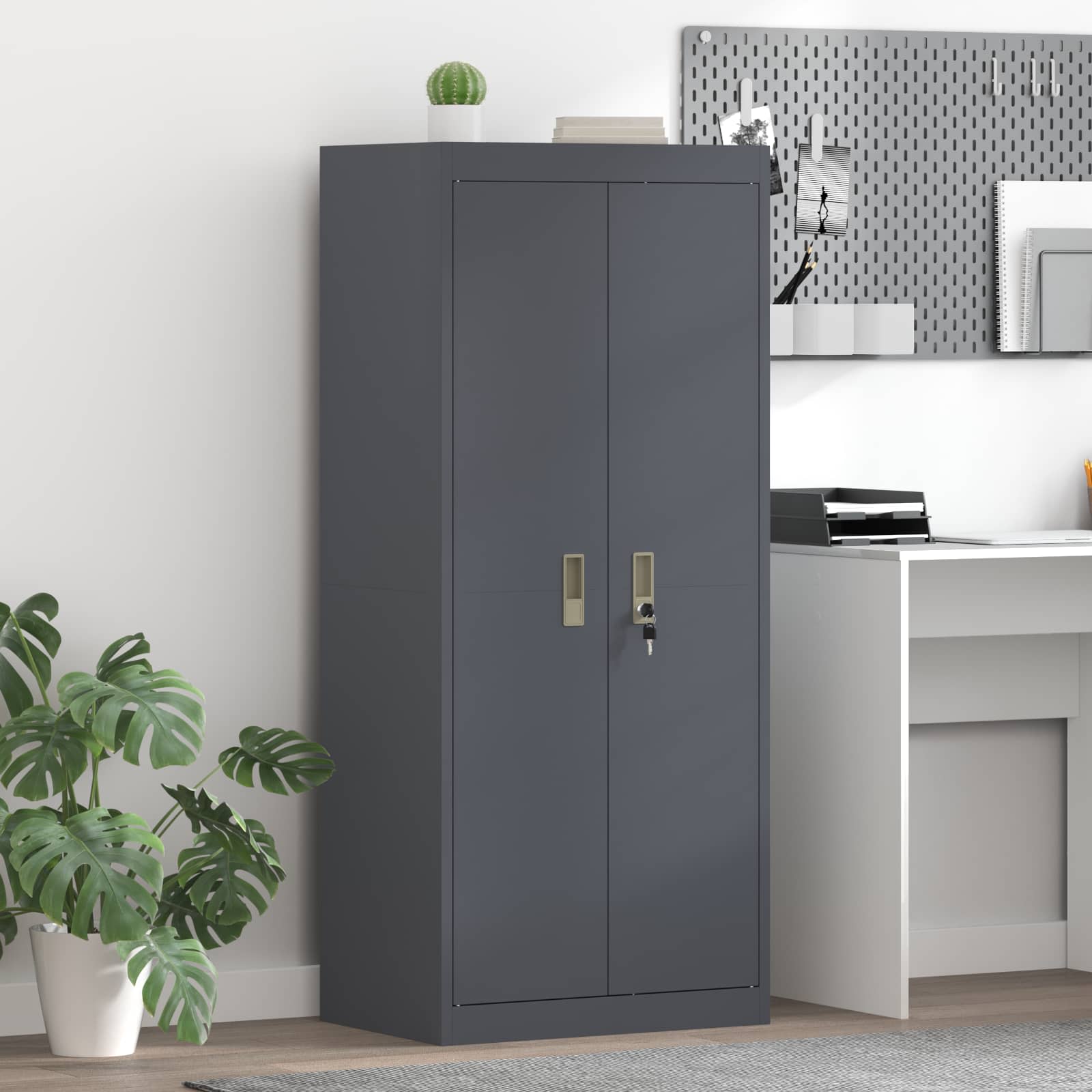 Storage Cabinet Anthracite 60 x 40 x 140 cm Cold-Rolled Steel