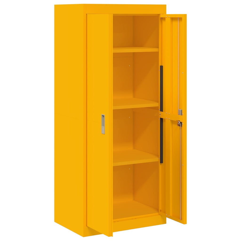 Storage Cabinet with Storage Mustard Yellow 60 x 40 x 140 cm