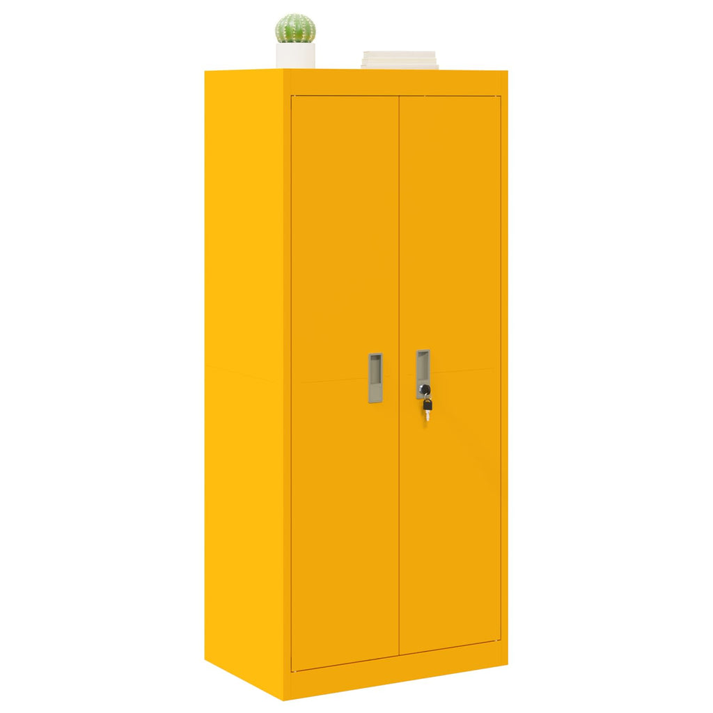Storage Cabinet with Storage Mustard Yellow 60 x 40 x 140 cm