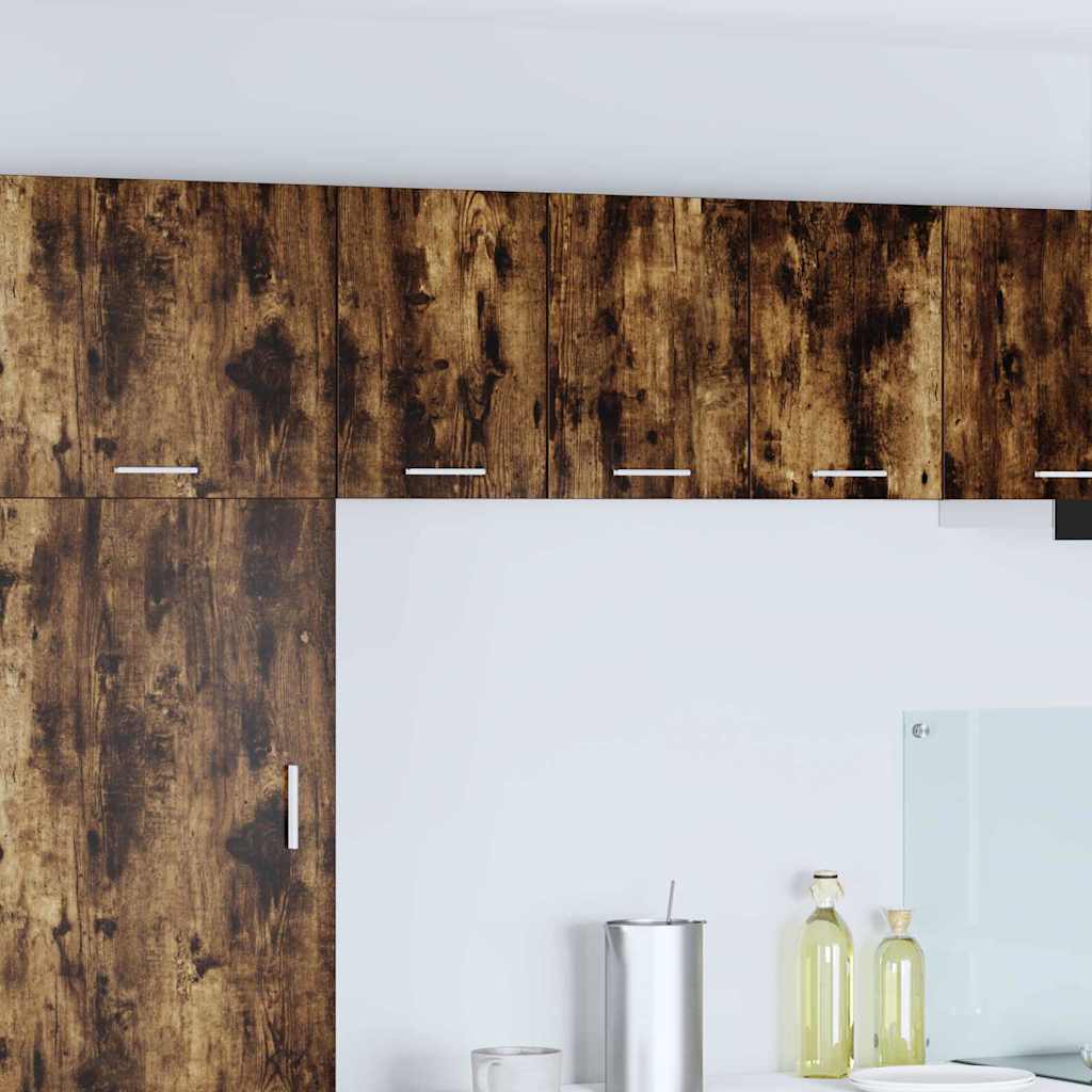 Hanging Cabinet 2 pcs Smoked Oak and White 30 x 31 x 40 cm