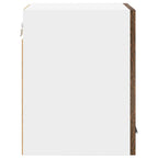 Hanging Cabinet 2 pcs Smoked Oak and White 30 x 31 x 40 cm