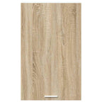 Hanging Cabinet with Door Sonoma Oak and White 50 x 31 x 80 cm