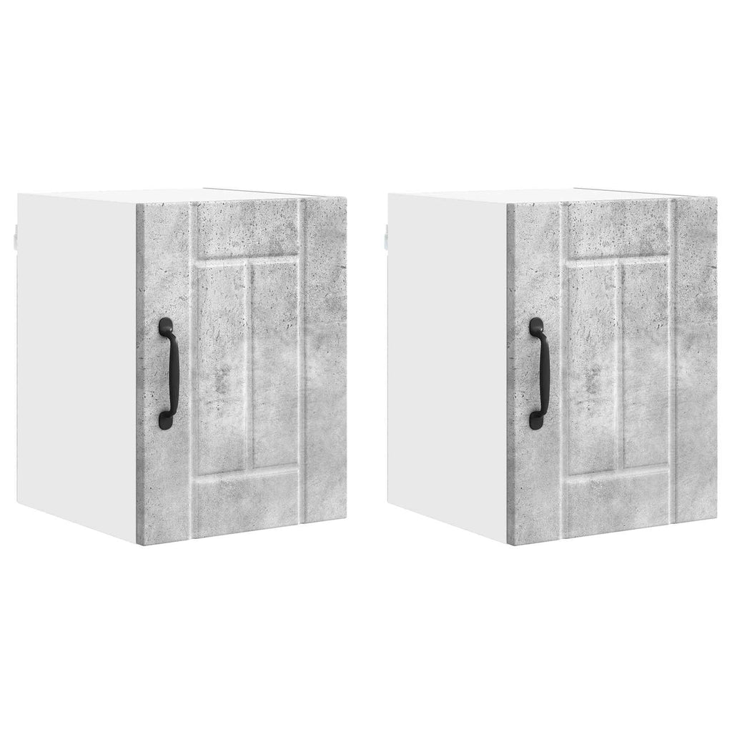 Kitchen Cabinet 2 pcs Concrete Grey 30 x 31 x 40 cm
